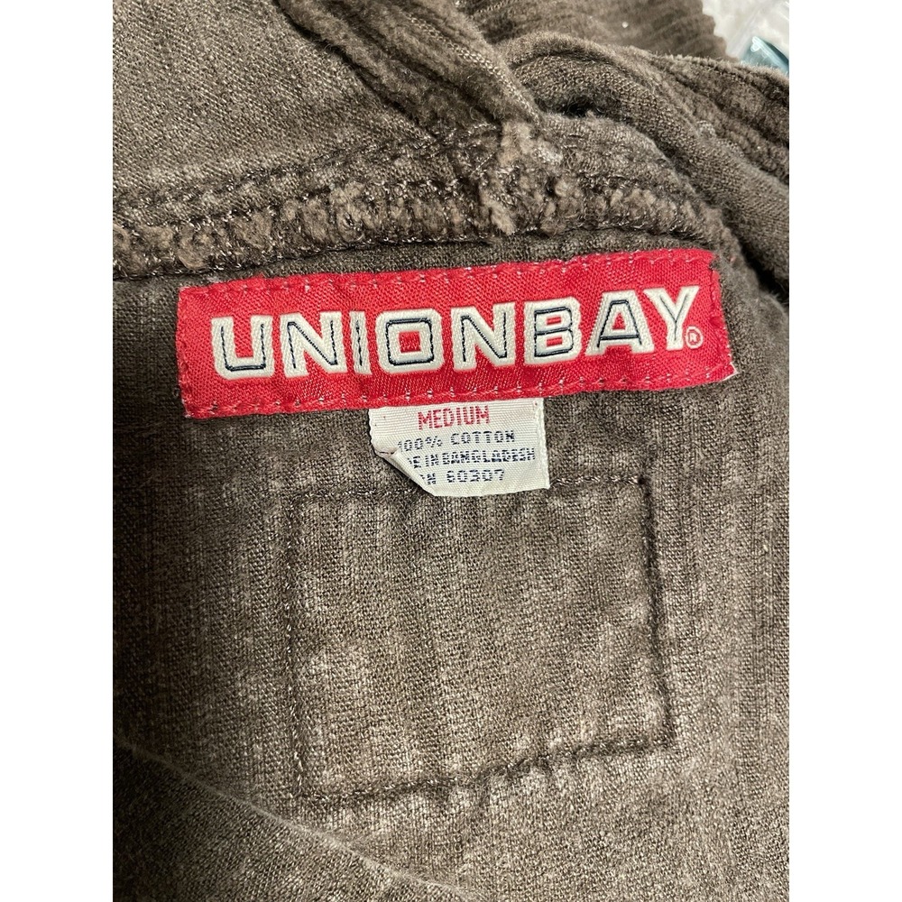 VINTAGE Unionbay Overalls Womens M Brown Carpenter Corduroy Workwear Bib 90s Y2K - Picture 8 of 8